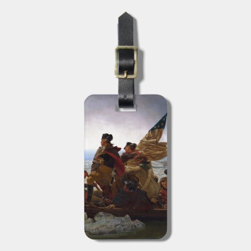 Washington Crossing Delaware Patriotic Painting Luggage Tag