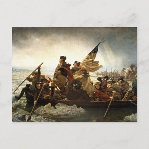 Washington Crossing the Delaware _ 1851 Postcard