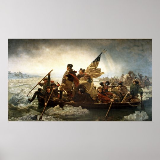 Washington Crossing The Delaware 1851 Poster