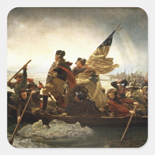 Washington Crossing the Delaware - 1851 Square Sticker (Front)