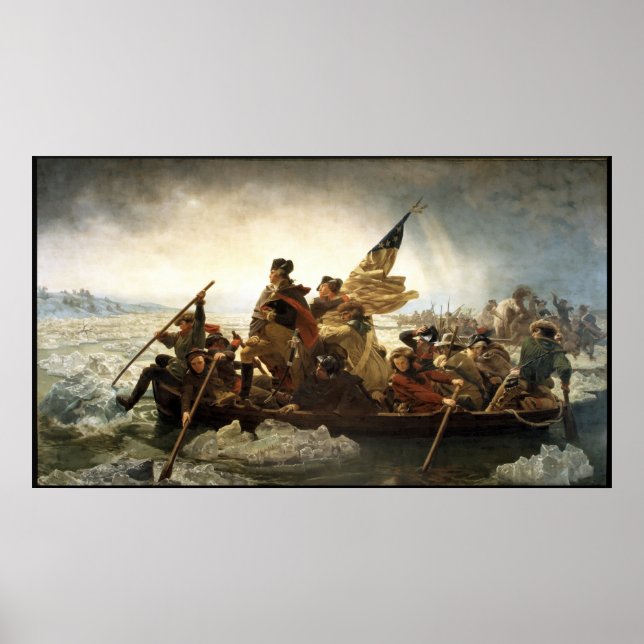 Washington Crossing The Delaware -- Border Poster (Front)