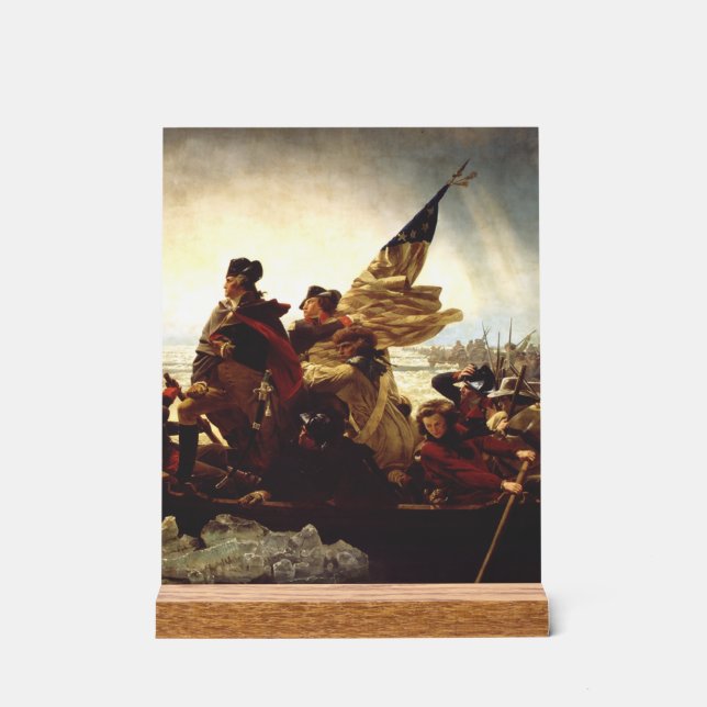 Washington Crossing the Delaware by Emanuel Leutze Acrylic Sign (Front)