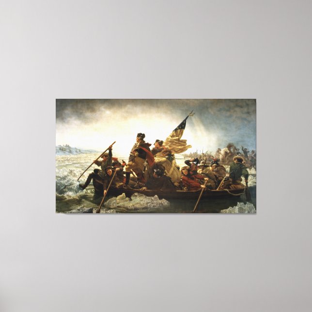 Washington Crossing the Delaware by Emanuel Leutze Canvas Print (Front)