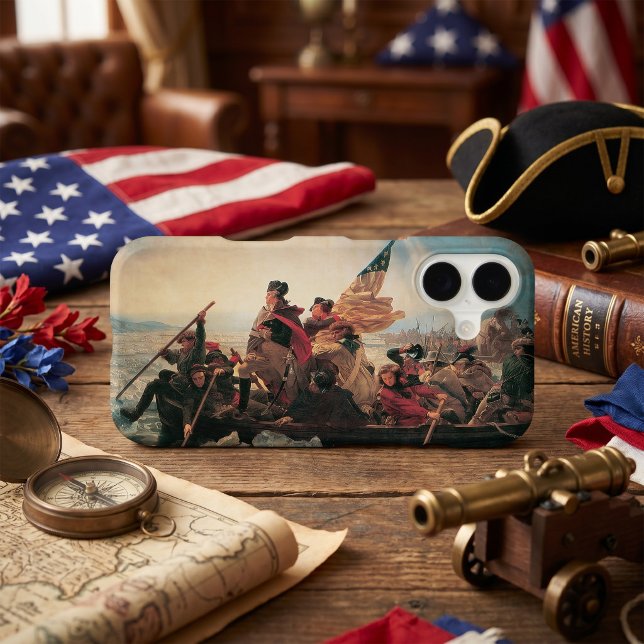 Washington Crossing the Delaware by Emanuel Leutze Case-Mate iPhone Case (George Washington Crossing the Delaware by Emanuel Leutze. American Revolutionary War History)