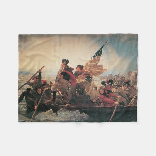 Washington Crossing the Delaware by Emanuel Leutze Fleece Blanket