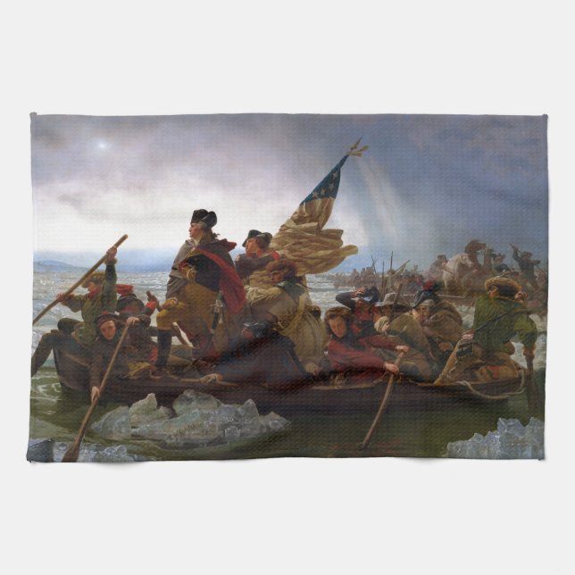 Washington Crossing the Delaware by Emanuel Leutze Kitchen Towel (Horizontal)