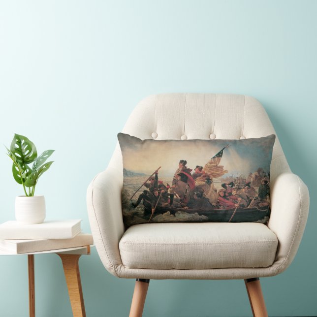 Washington Crossing the Delaware by Emanuel Leutze Lumbar Pillow (Chair)