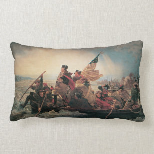 Washington Crossing the Delaware by Emanuel Leutze Lumbar Pillow