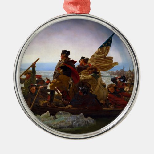Washington Crossing the Delaware by Emanuel Leutze Metal Ornament
