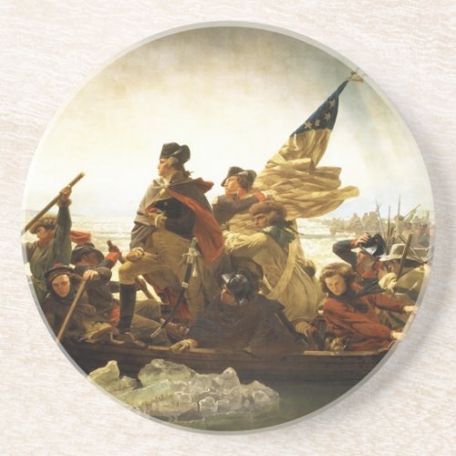 Washington Crossing the Delaware by Emanuel Leutze Sandstone Coaster