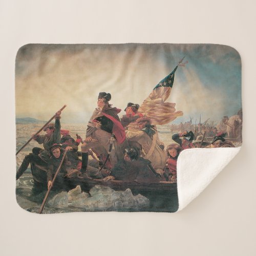 Washington Crossing the Delaware by Emanuel Leutze Sherpa Blanket