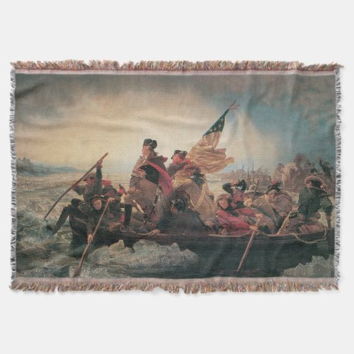 Washington Crossing the Delaware by Emanuel Leutze Throw Blanket