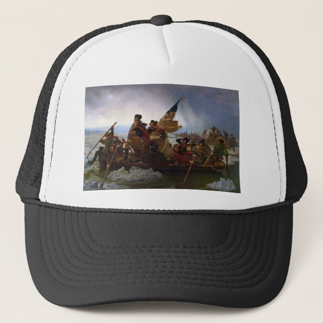 Washington Crossing the Delaware by Emanuel Leutze Trucker Hat (Front)