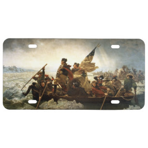 Washington Crossing the Delaware License Plate