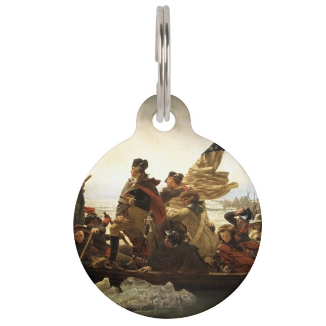 Washington Crossing the Delaware Pet ID Tag (Front)