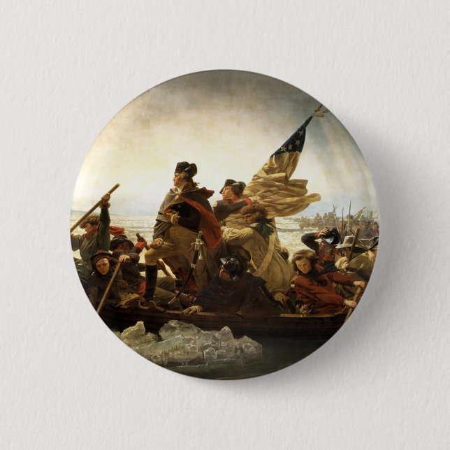 Washington Crossing the Delaware Pinback Button (Front)