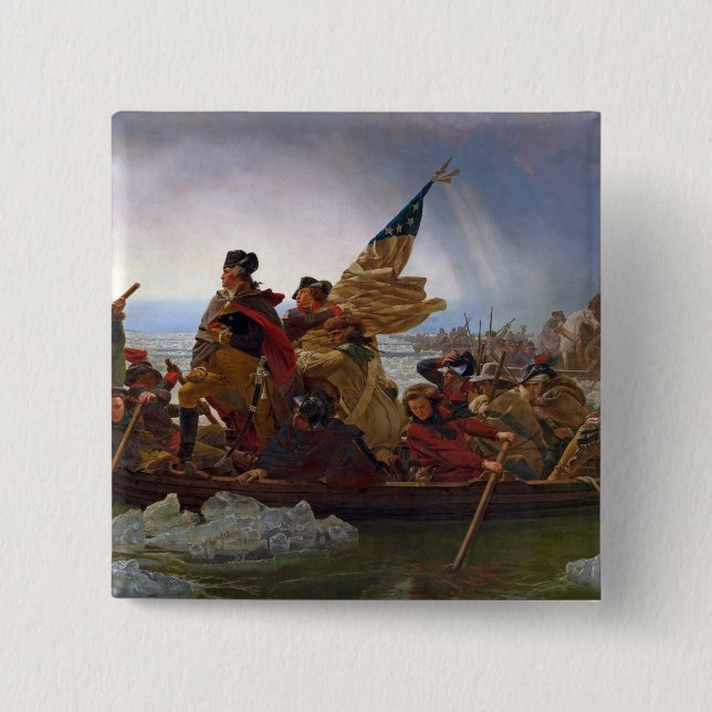 Washington Crossing the Delaware River Pinback Button (Front)
