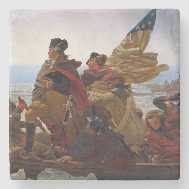 Washington Crossing the Delaware River Stone Coaster (Front)