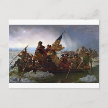 Washington Crossing The Delaware - Vintage Us Art Postcard by ZazzleArt2015 at Zazzle