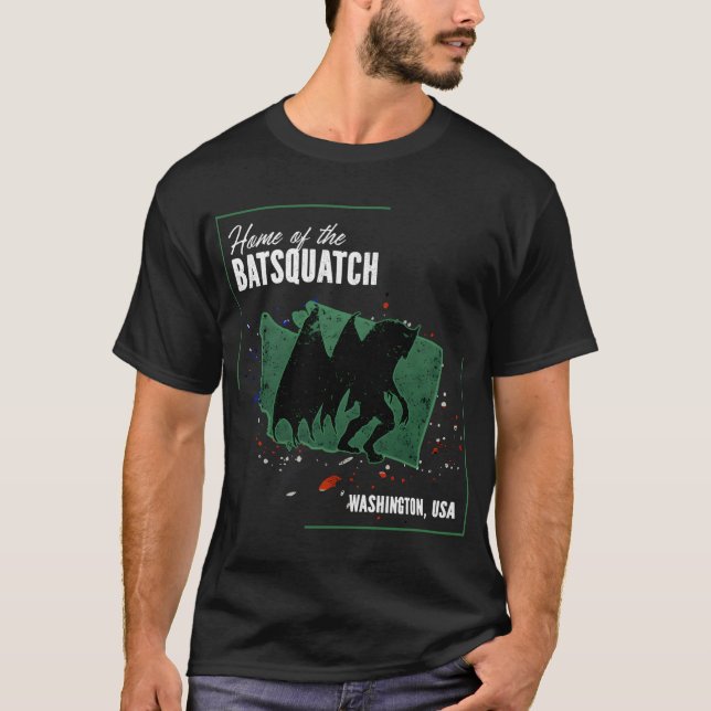 Washington - Cryptids Home Of The Batsquatch T-Shirt (Front)