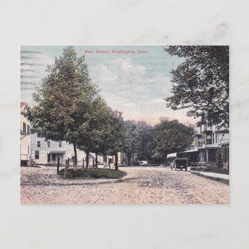 Washington CT Main Street 1914 Postcard