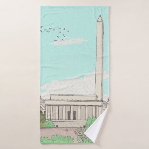 Washington DC Capital of the USA Landmarks Bath Towel