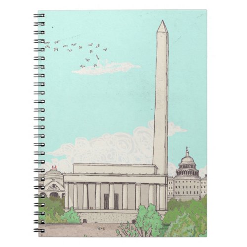 Washington DC Capital of the USA Landmarks Notebook