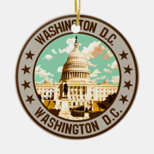 Washington D.C. Ceramic Ornament