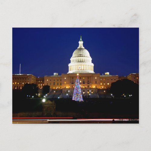 Washington DC Christmas Tree Postcard
