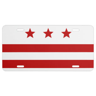 Washington D.C. City flag License Plate