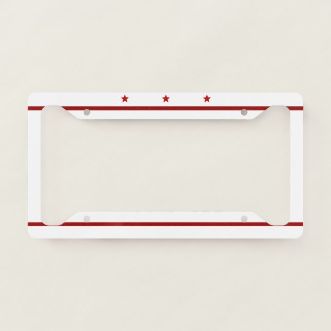Washington D.C. city flag  License Plate Frame (Front)