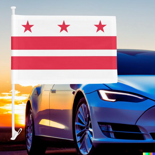 Washington D.C. District of Columbia Car Flag