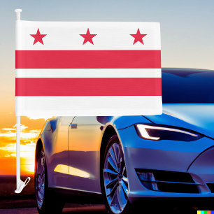 Washington D.C. District of Columbia Car Flag