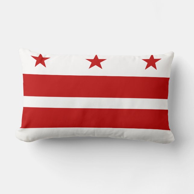 Washington D.C. flag, American state flag Pillow (Front)