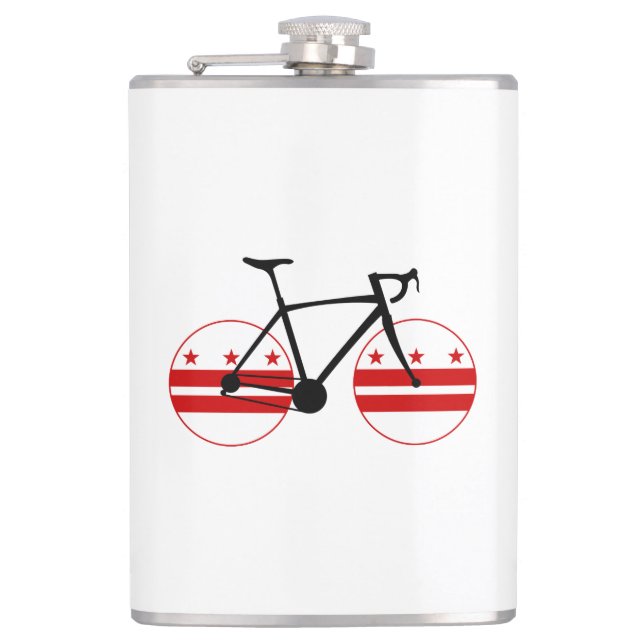 Washington D.C. Flag Cycling Flask (Front)
