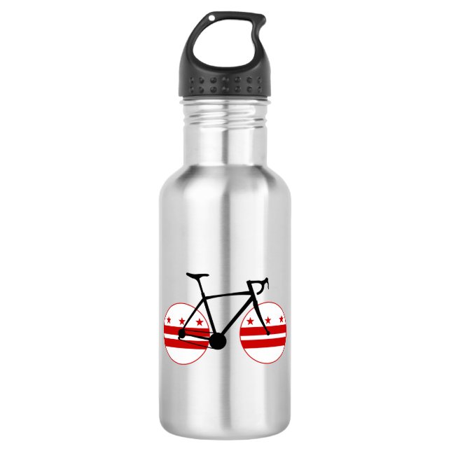 Washington D.C. Flag Cycling Stainless Steel Water Bottle (Front)