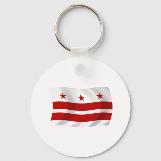 Washington D.C. Flag Keychain (Front)