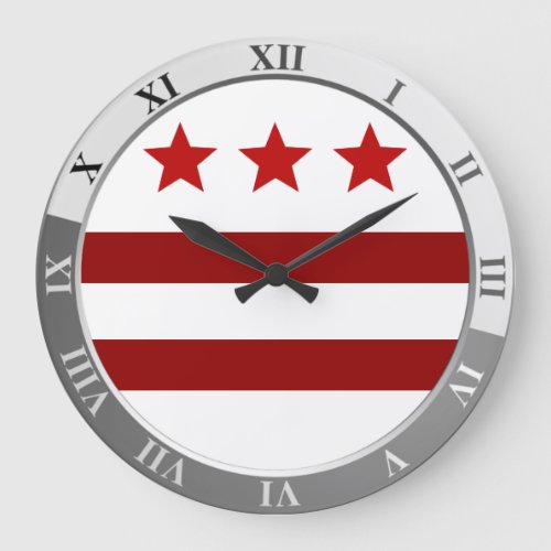 Washington DC flag Large Clock