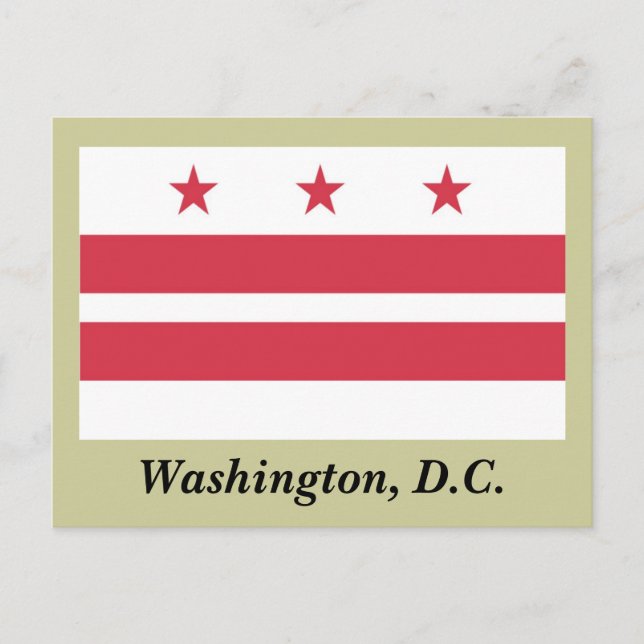 Washington D.C. Flag Postcard (Front)