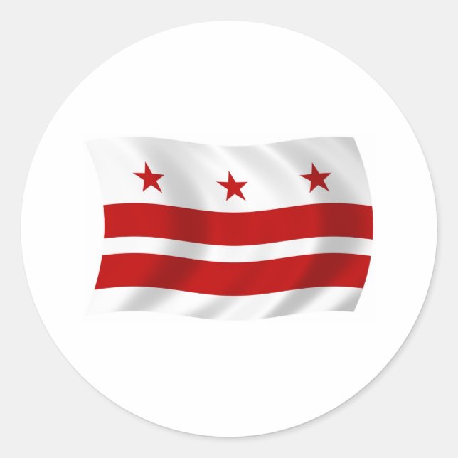 Washington D.C. Flag Sticker (Front)