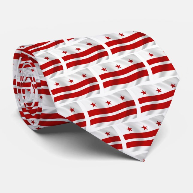 Washington D.C. Flag Tie (Rolled)