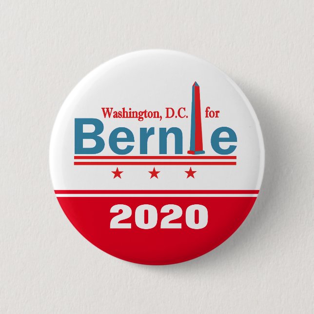 Washington, D.C. for Bernie 2020 Button (Front)