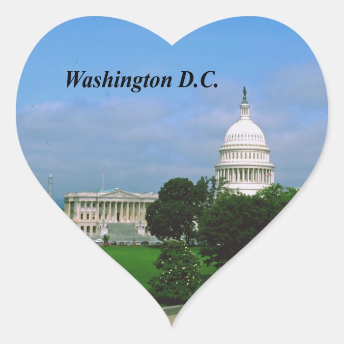 Washington D.C. Heart Sticker