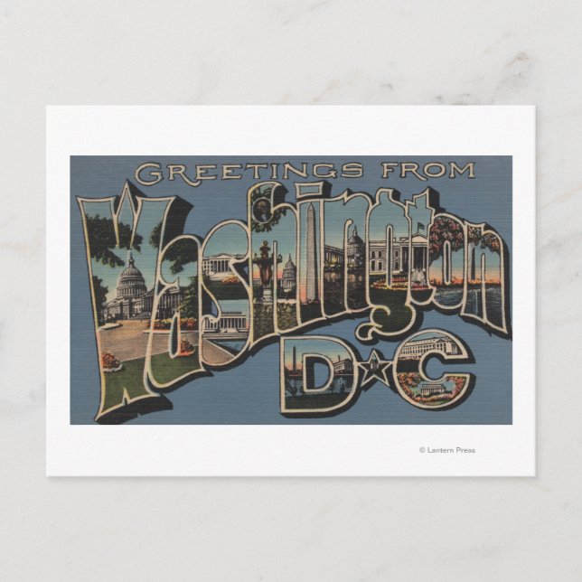 Washington D. C. - Large Letter Scenes Postcard (Front)