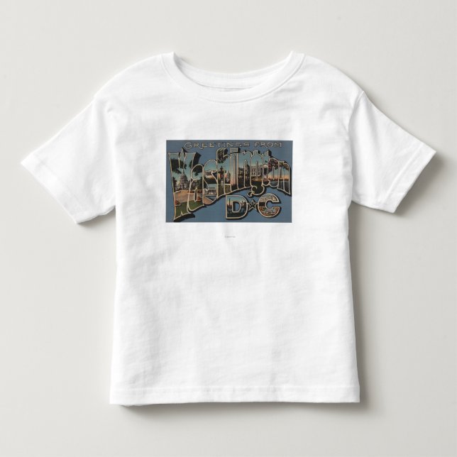 Washington D. C. - Large Letter Scenes Toddler T-shirt (Front)