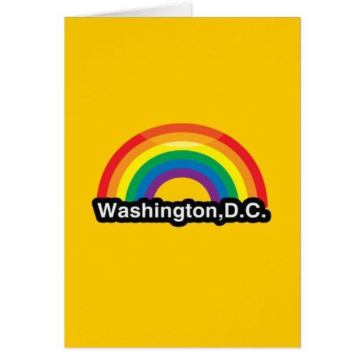 WASHINGTON D.C. LGBT PRIDE RAINBOW CARDS (Front)
