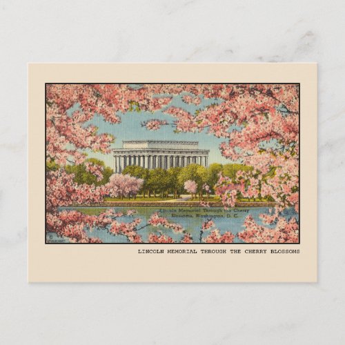  Washington DC Lincoln Memorial Vintage Postcard