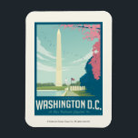 Washington, D.C. - Our Nation's Capital Magnet<br><div class="desc">Anderson Design Group is an award-winning illustration and design firm in Nashville,  Tennessee. Founder Joel Anderson directs a team of talented artists to create original poster art that looks like classic vintage advertising prints from the 1920s to the 1960s.</div>
