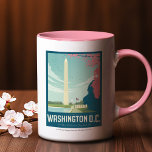 Washington, D.C. - Our Nation's Capital Two-Tone Coffee Mug<br><div class="desc">Anderson Design Group is an award-winning illustration and design firm in Nashville,  Tennessee. Founder Joel Anderson directs a team of talented artists to create original poster art that looks like classic vintage advertising prints from the 1920s to the 1960s.</div>