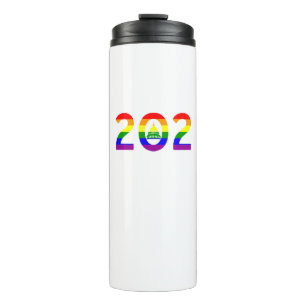 Washington D.C. Rainbow Pride Thermal Tumbler
